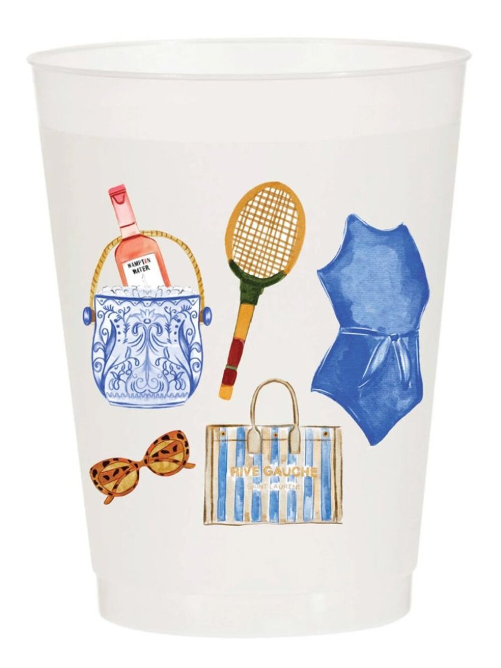 Summer Theme  Frosted Plastic Cups